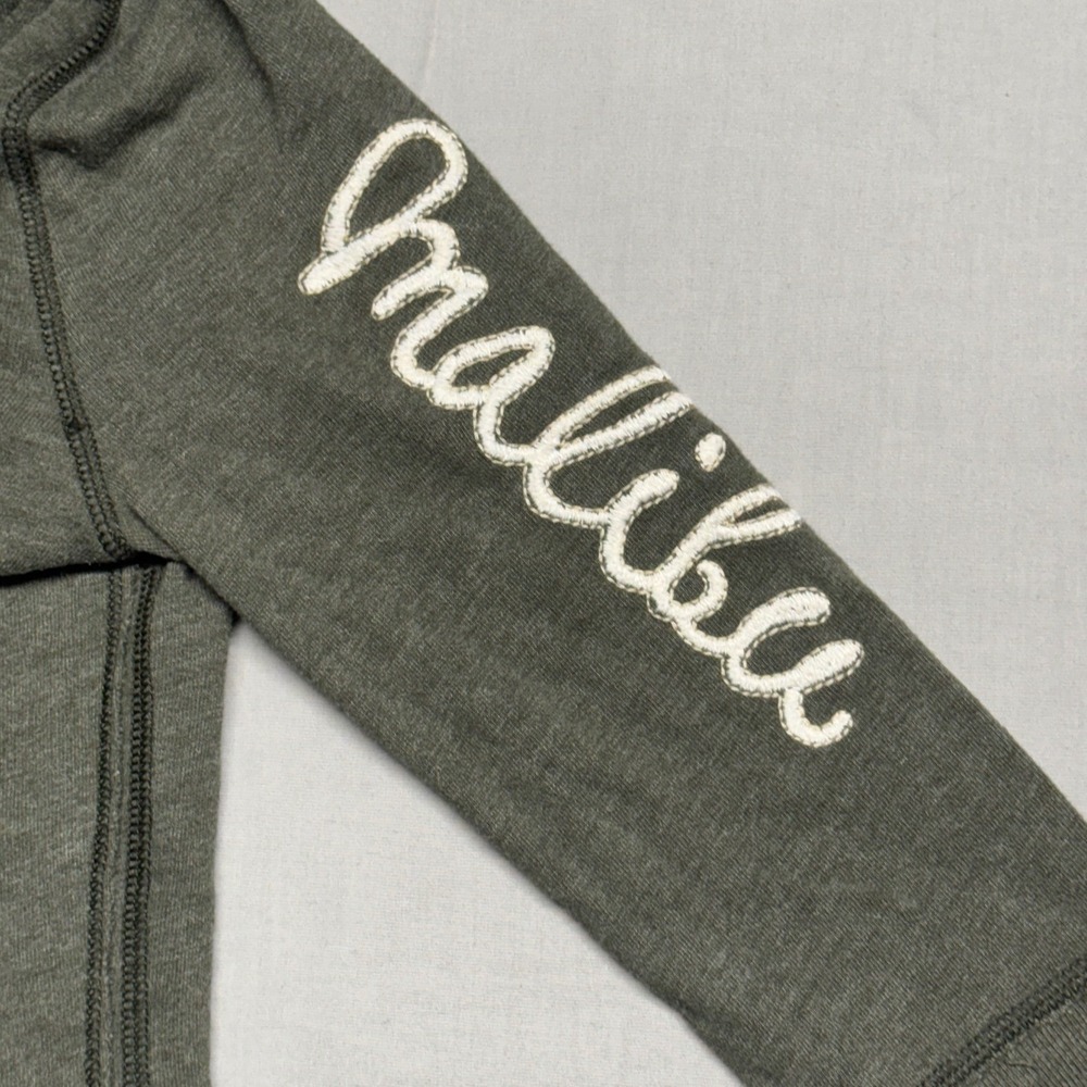 Hollister Womens Small Olive Green Malibu Button Hoodie Longline Pullover - Picture 3 of 7